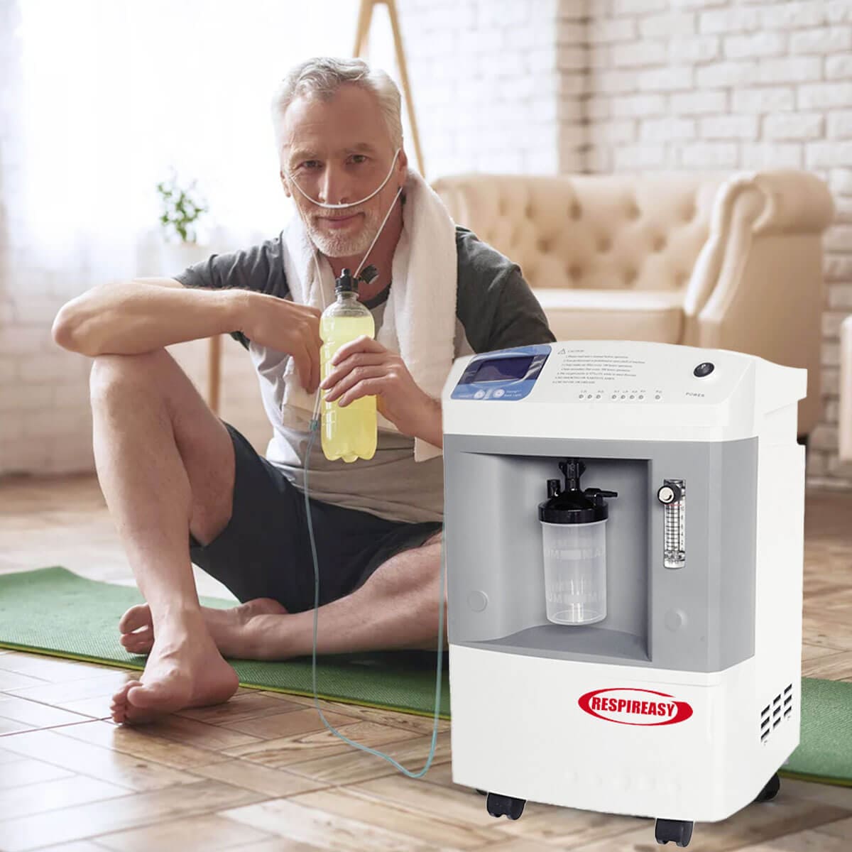 95% Concentration 1-20 Litre Medical Oxygen Concentrators High Flow Continuous Oxygenator Breathing Machine DEDAKJ for Hospital Hypoxic Oxygen Therapy