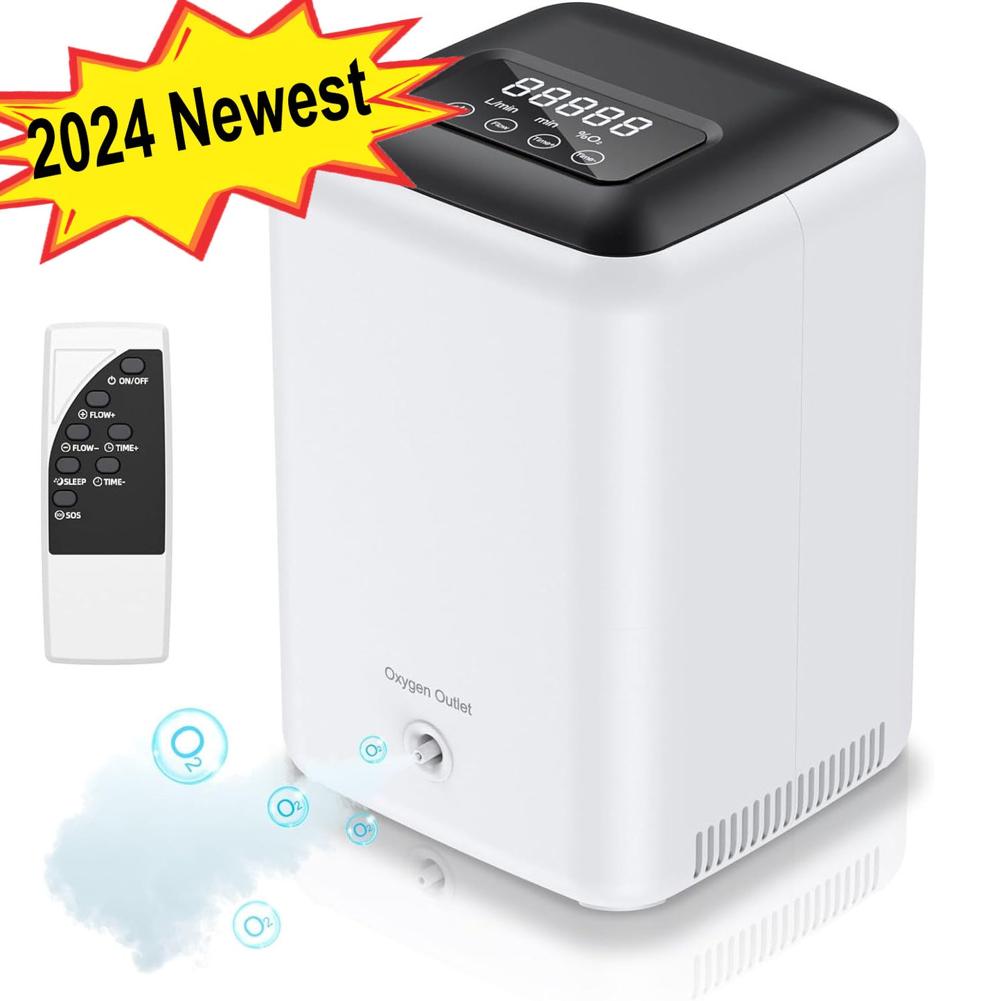 Buy Portable 7 Liter Continuous Flow Oxygen Concentrators DEDAKJ DE-C1L Oxygen Concentrator for Home Oxygen Breathing Therapy, 110V Low Noise Support Whole Night Working