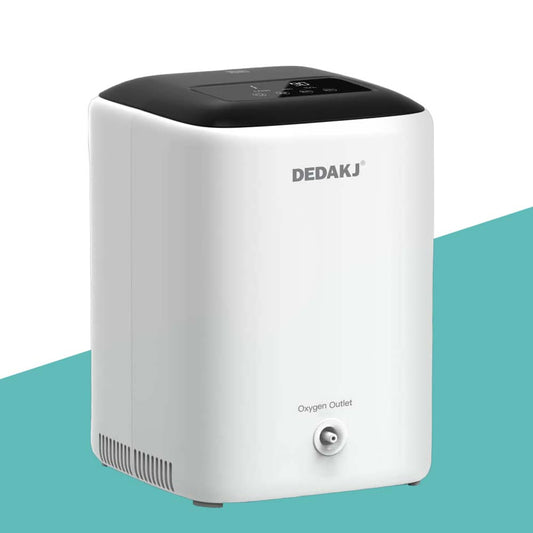 DEDAKJ Portable Oxygen Concentrator Continuous Flow 7 LPM Oxygen Making Machine Mini Lightweight Car Use Oxygen Generator for Home.
