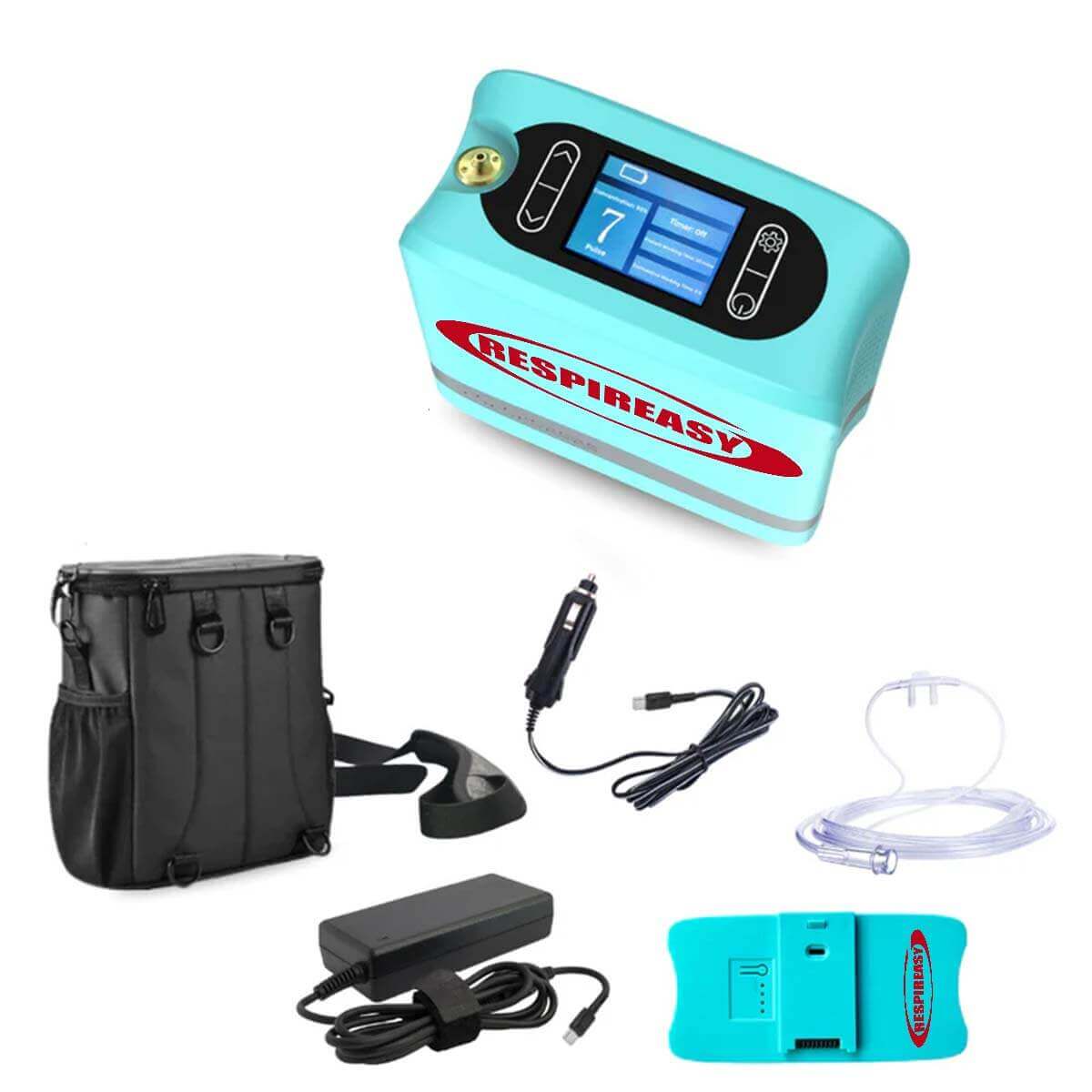 DEDAKJ Small Portable Oxygen Concentrator 7 L/min 93% High Pure Oxygen Rechargeable Battery Powered Compact Oxygen Making Machine for Home & Outdoor Use