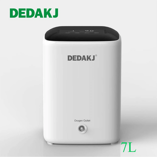 Buy DEDAKJ Portable 7 Liters Continuous Flow Oxygen Concentrators Home Use Breathing Oxygen Concentrator Machine Low Noise Support Whole Night Working