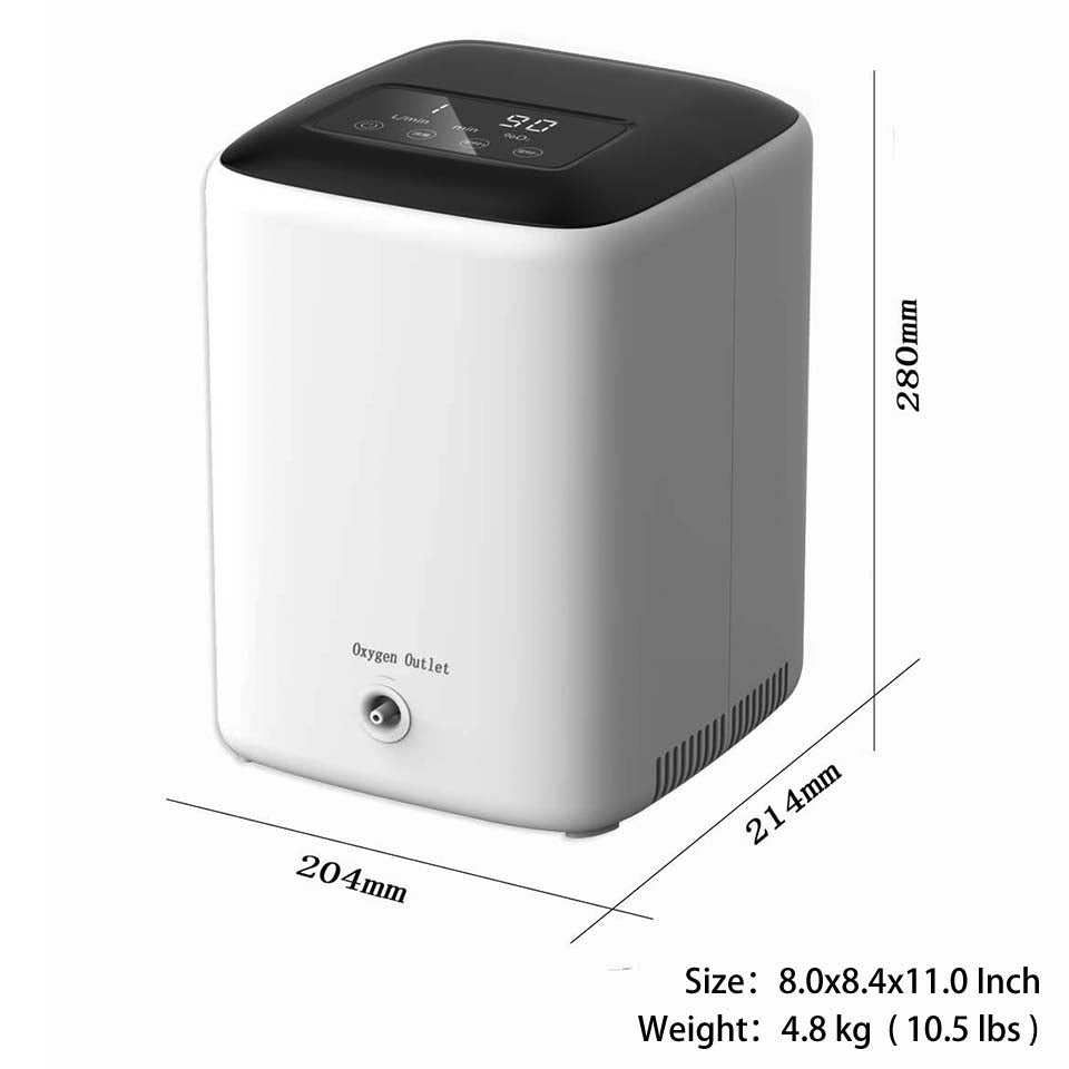 Buy Portable 7 Liter Continuous Flow Oxygen Concentrators DEDAKJ DE-C1L Oxygen Concentrator for Home Oxygen Breathing Therapy, 110V Low Noise Support Whole Night Working