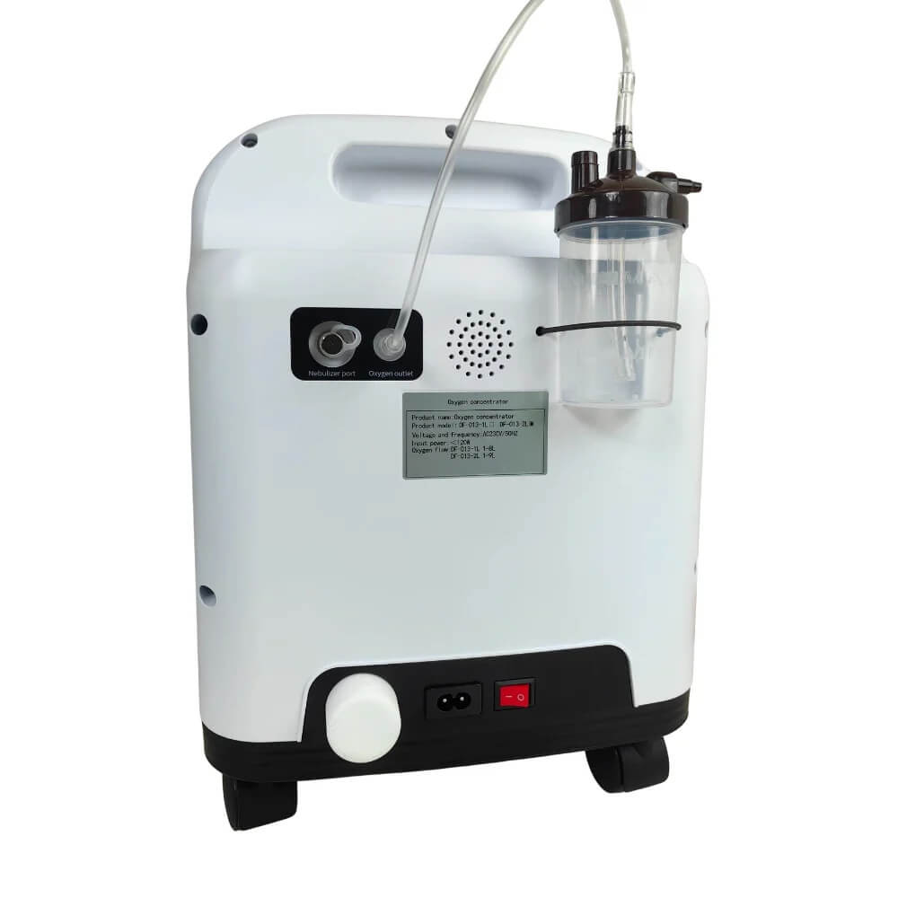 DEDAKJ Portable 1-9L Adjustable Continuous Flow Oxygen Generator Home Breathing Therapy Use Oxygen Concentrator with 93% High Purity