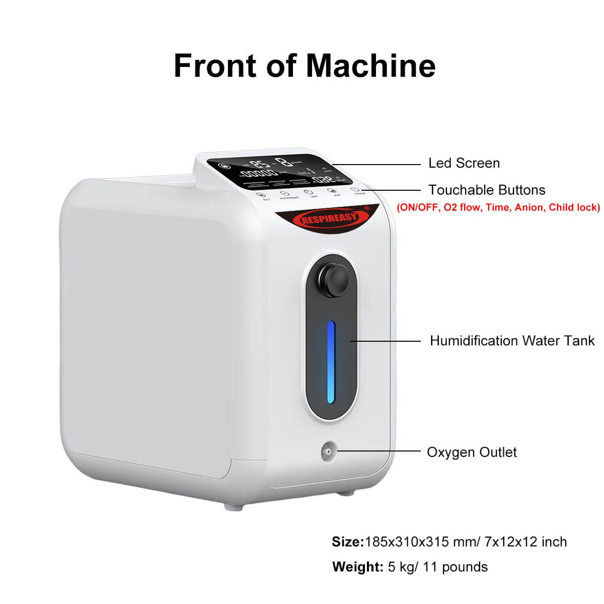 Buy DEDAKJ  Oxygen Concentrators Home Portable 1-8 Liters Per Minute Continuous Flow Oxygen Supply Machines for Personal Breathing Health Care, with Oxygen Making plus Nebulizer Functions