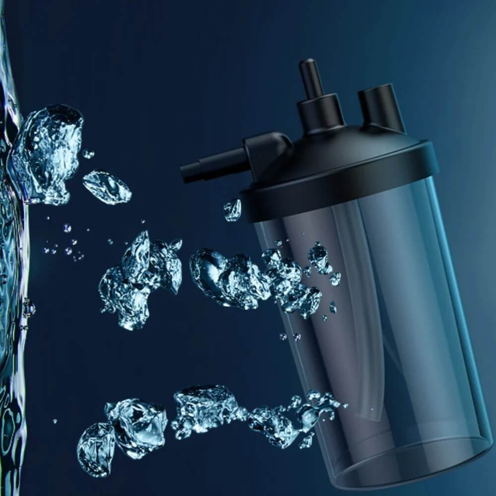 DEDAKJ Portable 1-9L Adjustable Continuous Flow Oxygen Generator Home Breathing Therapy Use Oxygen Concentrator with 93% High Purity