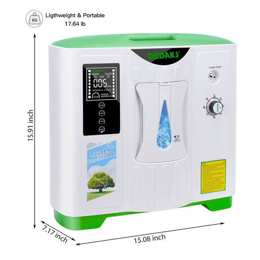 DEDAKJ Oxygen Concentrator 2-9 Liter/min Adjustable Portable Oxygen Making Machine for Home and Travel Use