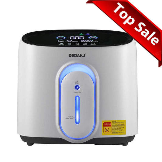 Concentrador de oxígeno médico portátil doméstico de alta pureza de 8 litros DEDAKJ, máquina generadora de oxígeno de flujo continuo de 8 LPM, precio del generador de O2