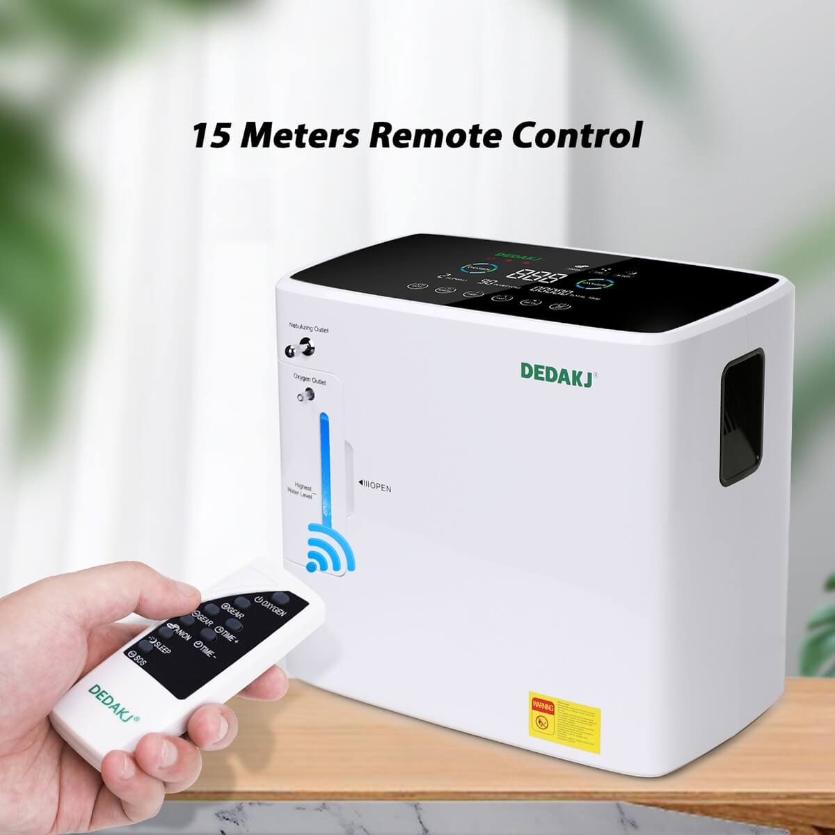 DEDAKJ 9 LPM High Purity Continuous Flow Oxygen Concentrator for Home Personal Use Portable O2 Making Machine Concentrador Maquina De Oxígeno Portátil