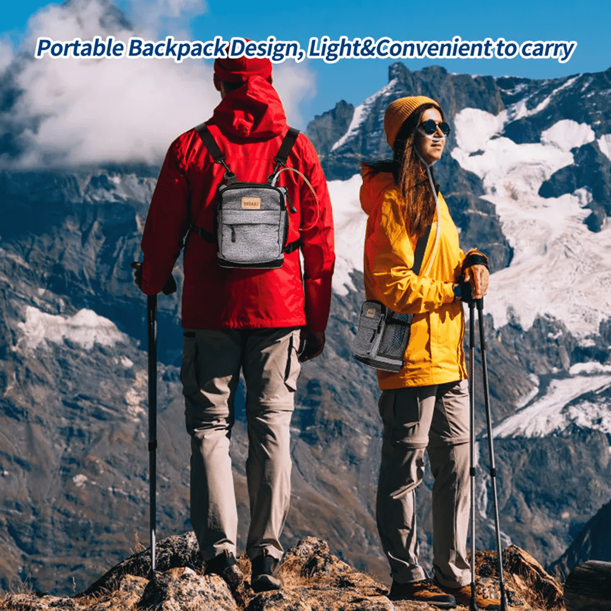 DEDAKJ de mano MINI portátil de oxígeno Cocnentrator 3 litros móvil ligero continúa oxígeno que hace la máquina del generador para la actividad de viaje al aire libre, con batería de litio recargable y mochila