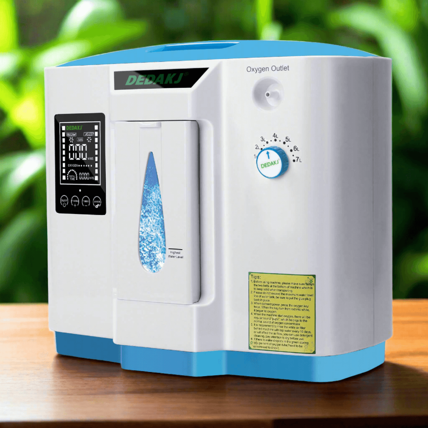 DEDAKJ 1-7 Liter Home Oxygen Concentrator ddt 1a 1b Oxygen Generator Portable Oxygen Machine without Nebulizer Function 110V/220V DE-1B