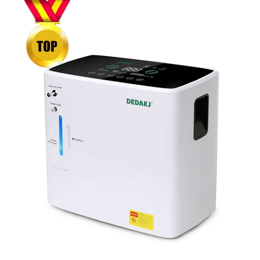 Concentrador de oxígeno portátil para el hogar DEDAKJ de 2-9 litros por minuto, generador de oxígeno continuo, máquina de 110V/220V DE-2SW.
