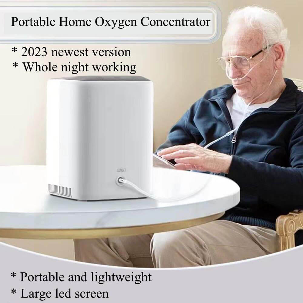 Buy Portable 7 Liter Continuous Flow Oxygen Concentrators DEDAKJ DE-C1L Oxygen Concentrator for Home Oxygen Breathing Therapy, 110V Low Noise Support Whole Night Working
