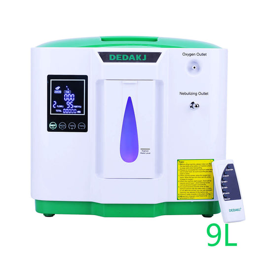 Concentrador de oxígeno para el hogar DEDAKJ de 2-9 litros, generador de oxígeno portátil con función de nebulizador, 110V/220V DE-2AW.