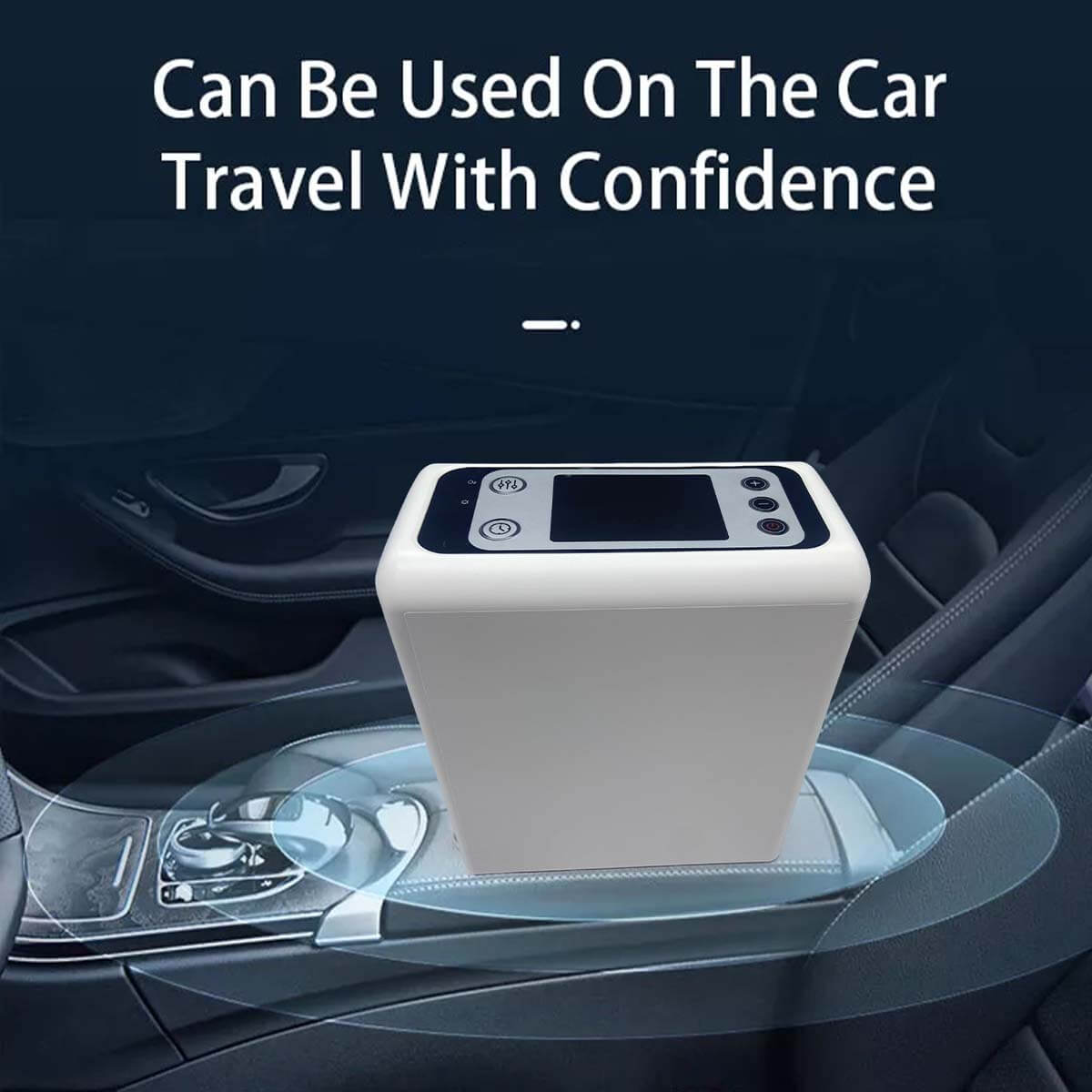 1.1KG Smallest Portable Oxygen Concentrator DEDAKJ 6 Liters Per Minute Lightweight Oxygen Generator Machine with Rechargeable Battery and Carrying Backpack for Airplane Travel