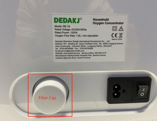 oxygen filter cap for DEDAKJ oxygen concentrator