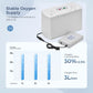 Buy Compact 3Liter Portable Rechargeable Oxygen Concentrator Continuous Flow O2 Oxygen Making Generator Machine for Travel with Packet