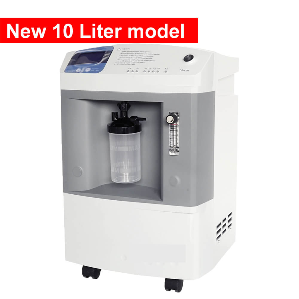 DEDAKJ 93% High Purity 10 Liter Oxygen Concentrator Continus Flow Stationary Medical Oxygen Making Machine 10 LPM for Hospital and Home Oxygen Therapy concentrador de oxígeno (72 Hours Keep Running, 1 Year Quality Warranty)