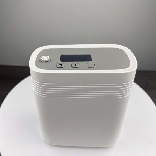 Portable Oxygen Concentrator 5 Liter Continuous Flow Rate Mini Size Rechargeable POC Oxygenerator O2 Making Machine with 6700mA Battery