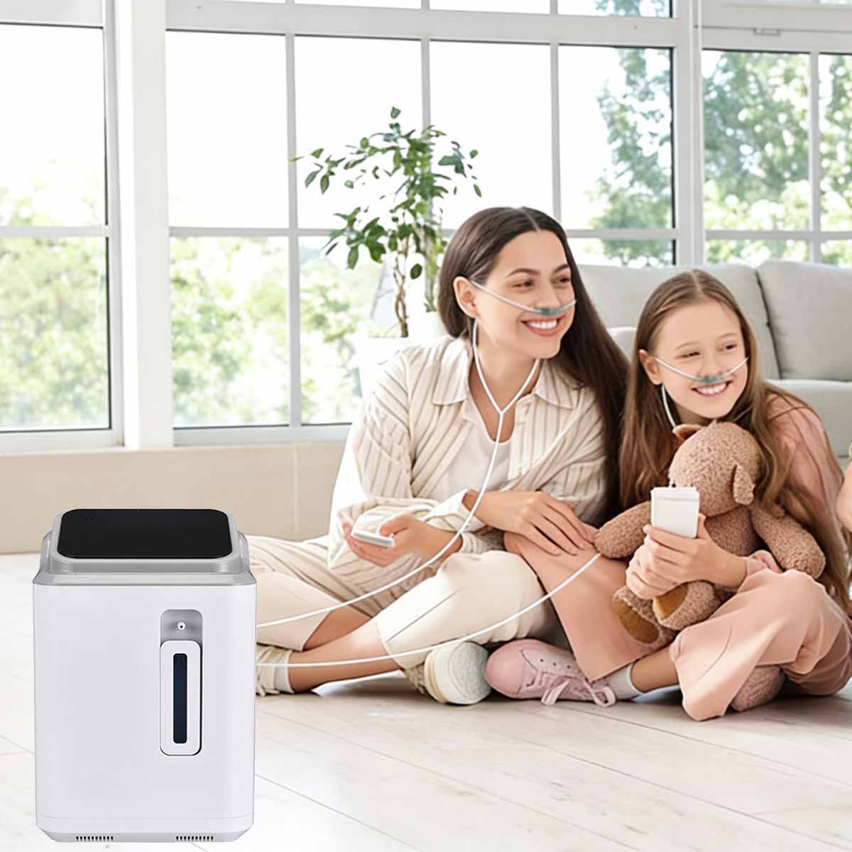 DEDAKJ 2-9L/min Oxygen Concentrator Machine 93% Purity O2 Portable Home Use Oxygen Concentrator with Nebulization 110V/220V