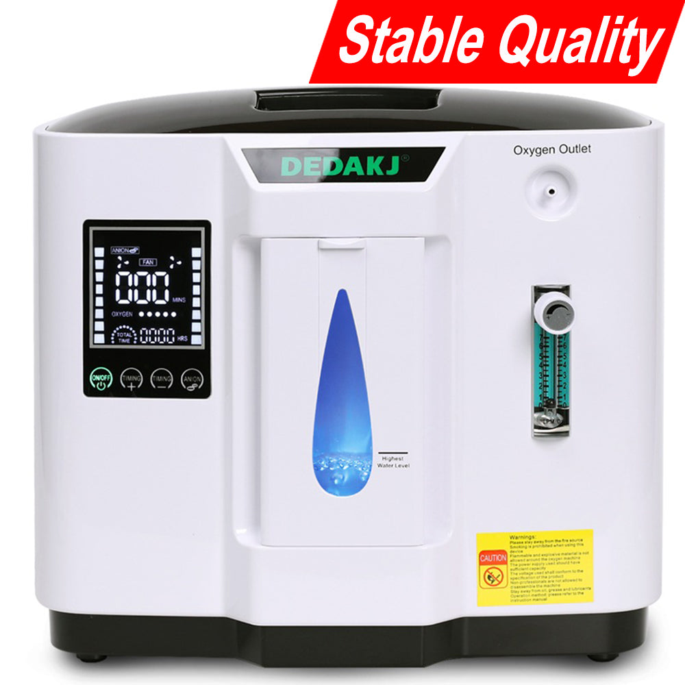 7 Liters 93% High Concentration Continuous Flow Home Oxygen Concentrator DEDAKJ Portable Oxygen Generator without Nebulizer Function 110V/220V DE-1A