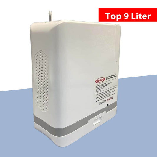 2025 DEDAKJ 9 Liters Light Weight Mini Portable Oxygen Concentrator Portable Mobile Oxygen Generator Machine for Airplane Flight with Rechargeable Lithium Battery Backpack