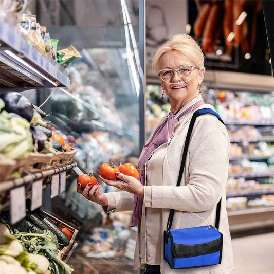 ÚLTIMO STOCKComprar pequeño concentrador de oxígeno portátil móvil 3 litros batería o2 fabricante de oxígeno máquina generador de oxígeno para viajes al aire libre (POC en coche con mochila)