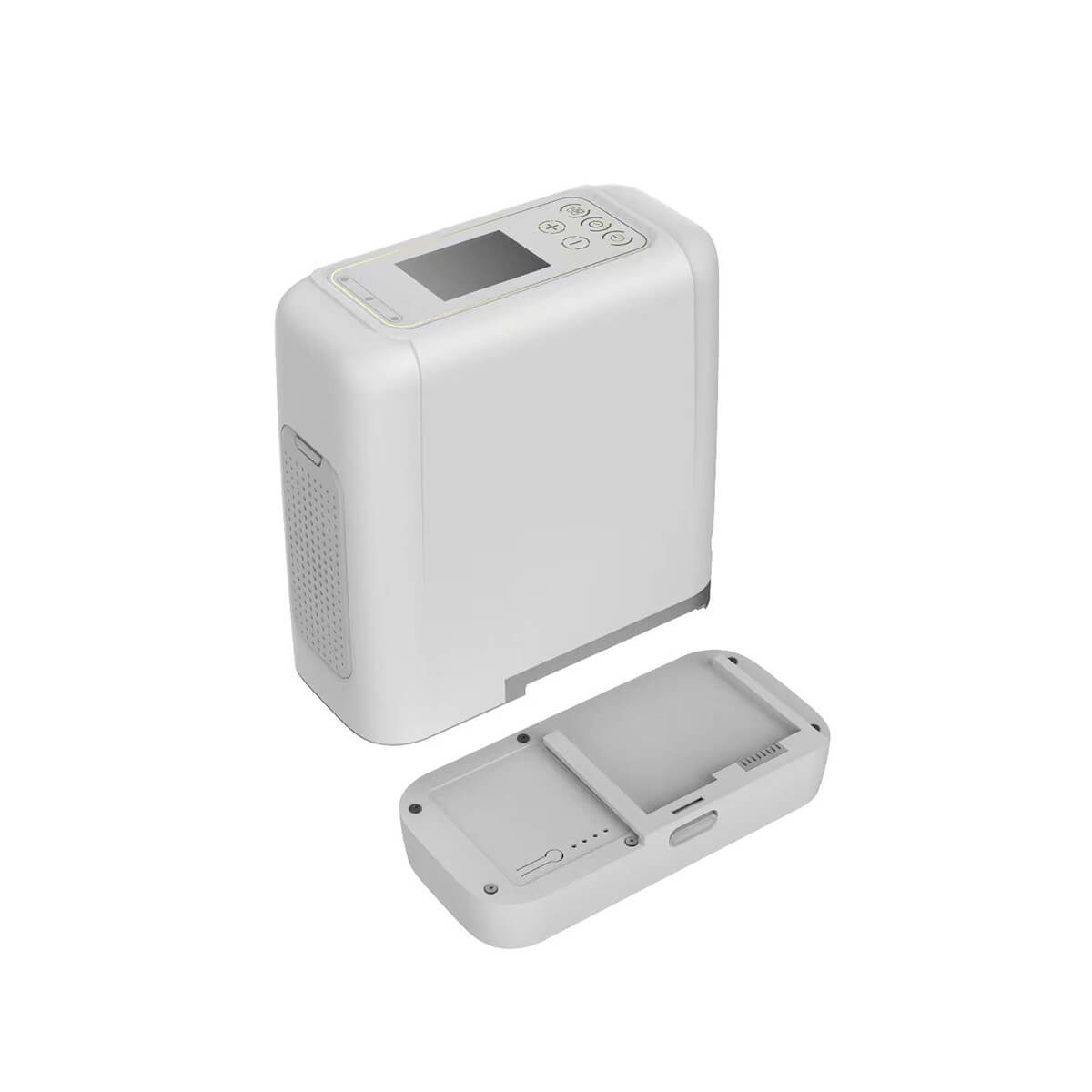 Concentrador de oxígeno portátil de batería de 1 a 7 litros DEDAKJ KPA 93% de alta pureza, generador de oxígeno de tamaño pequeño para viajes en coche