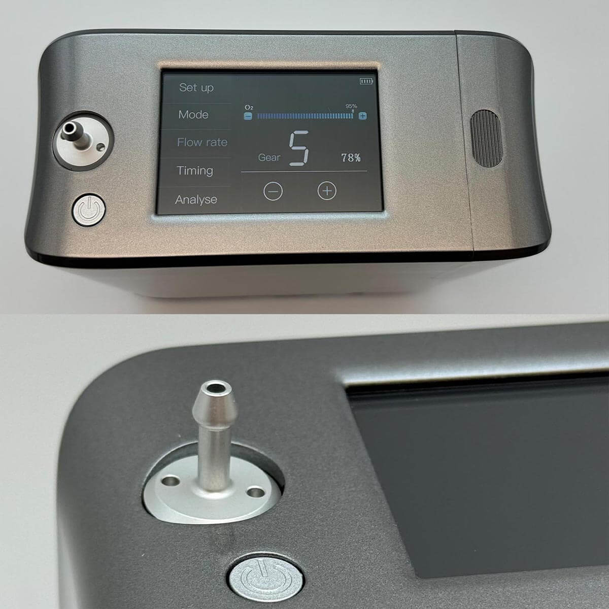 👍👍👍Top 9 Liters Small Portable O2 Concentrator DEDAKJ 93% High Purity Mini Mobile Oxygem Machine RESPIREASY Home Powerful Flow Oxygen Concentrator for Travel Use