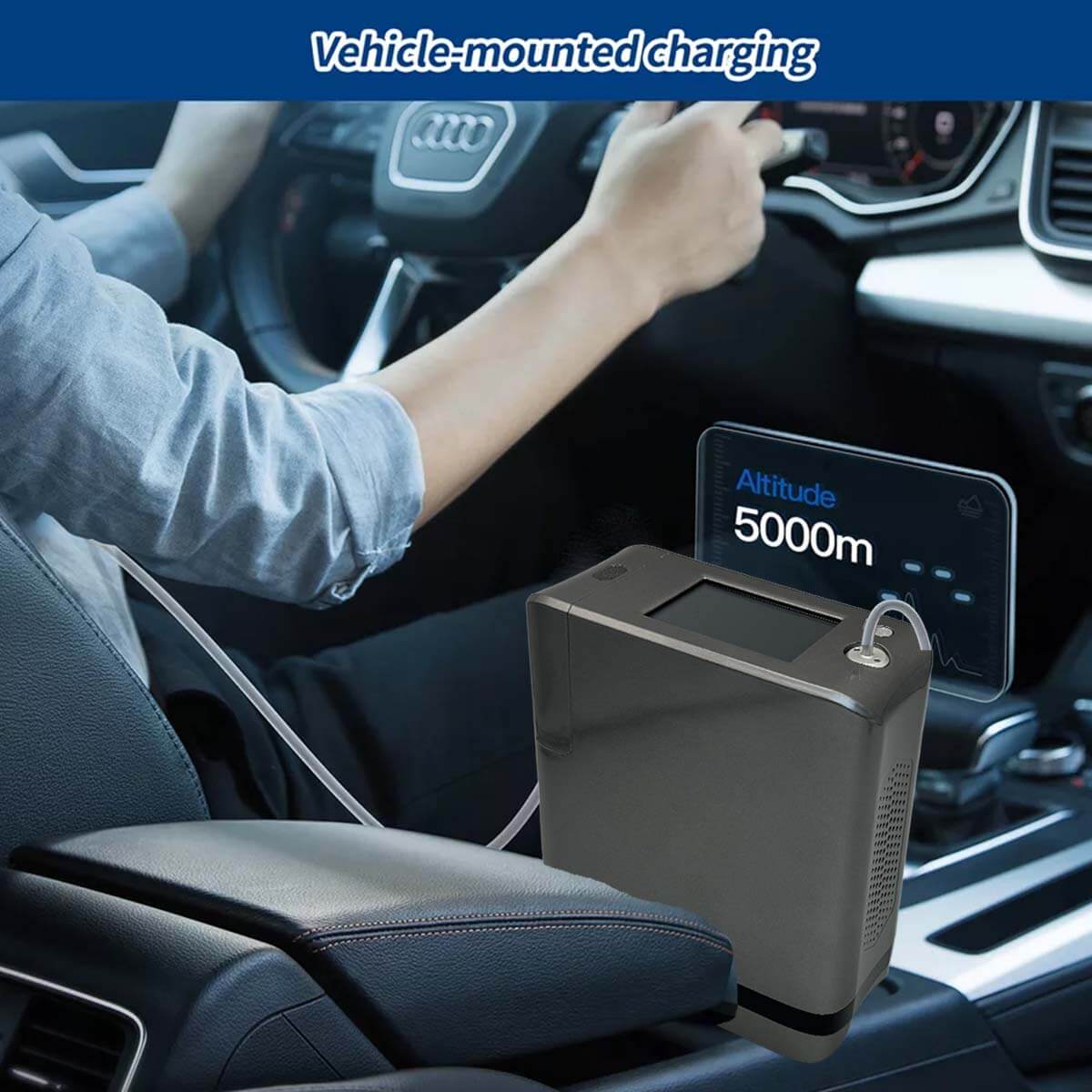 👍👍👍Top 9 Liters Small Portable O2 Concentrator DEDAKJ 93% High Purity Mini Mobile Oxygem Machine RESPIREASY Home Powerful Flow Oxygen Concentrator for Travel Use