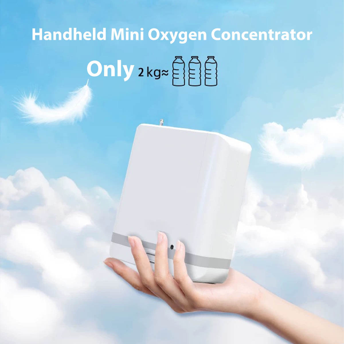 TOP 6-9 Liters Light Weight Powerful Portable Oxygen Concentrator Machine 95% Purity DEDAKJ Small Size O2 Concentrato Rechargeable for Vehicle Air Travel