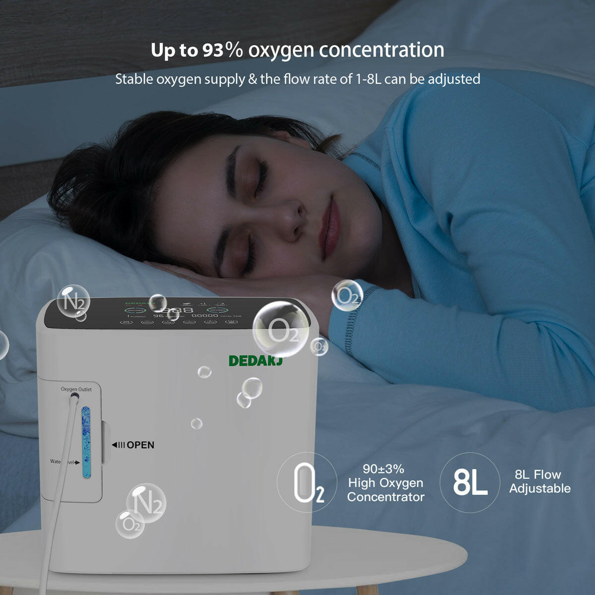 DEDAKJ oxygen concentrator DE-1S oxygen making machine