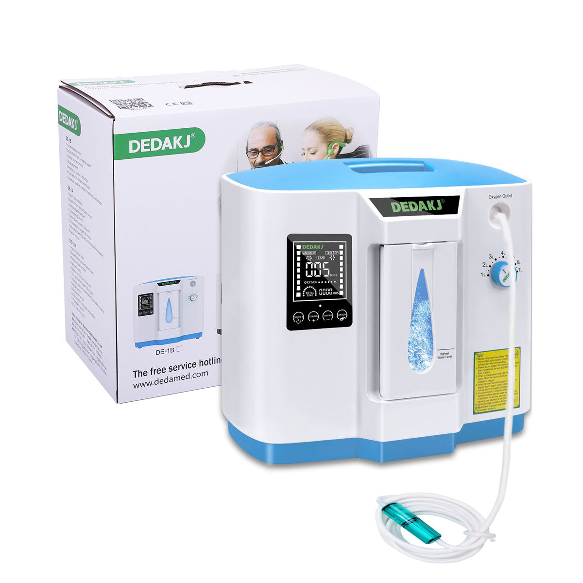 home continuous flow 7liter DEDAKJ oxygen concentrator DE-1B