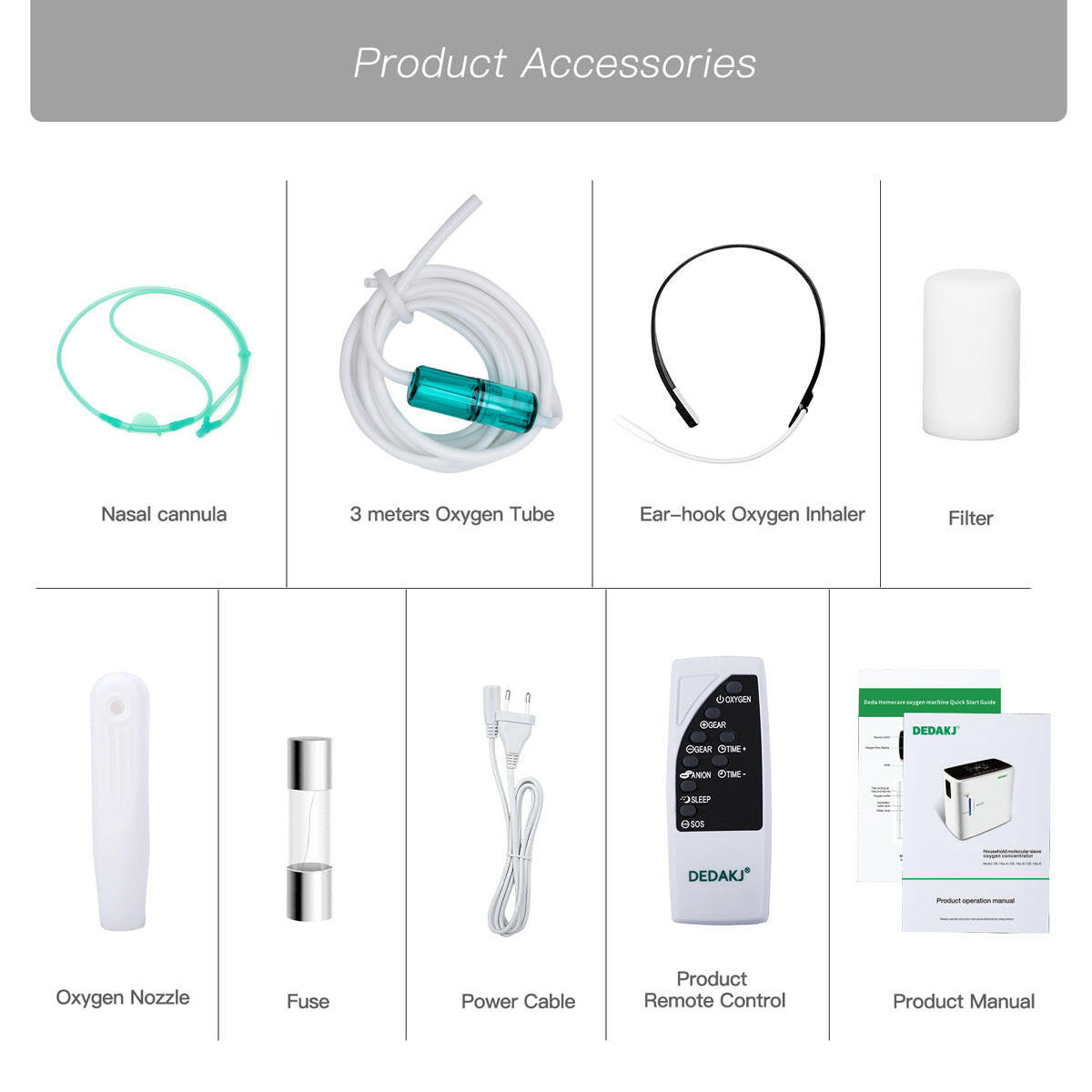 accessory of DEDAKJ oxygen concentrator DE-1S oxygen making machine