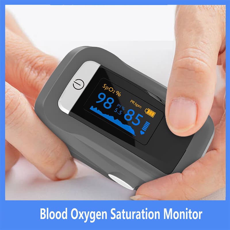 Medidor de oxígeno en la yema del dedo Oxímetro de pulso Monitor de  saturación de oxígeno en sangre O2 (comprobación del nivel de saturación de