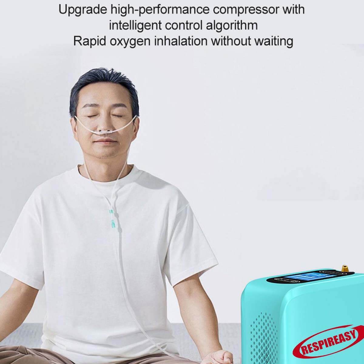 DEDAKJ Small Portable Oxygen Concentrator 7 L/min 93% High Pure Oxygen Rechargeable Battery Powered Compact Oxygen Making Machine for Home & Outdoor Use
