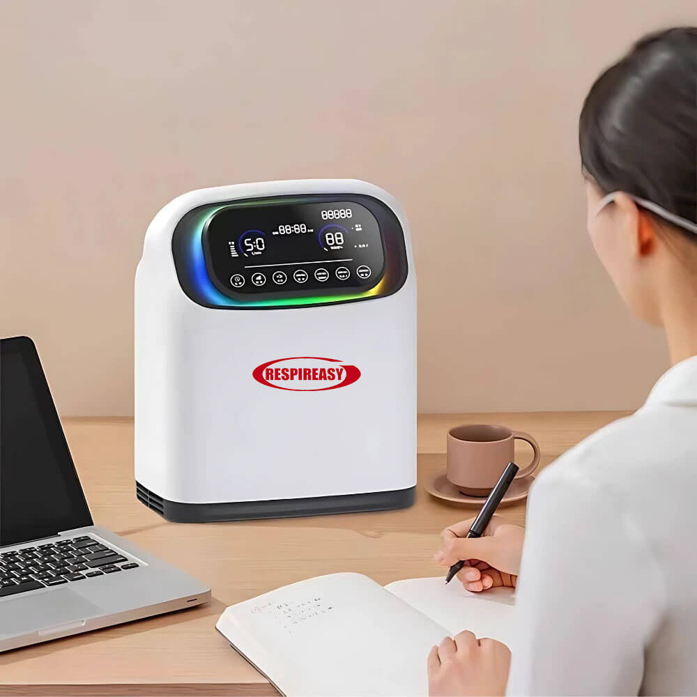 Buy 9L Oxygen Concentrator dedakj Adjustable Continuous O2 93% Purity Portable High Concentration Oxygen Machine with Atomization Voice Low Noise