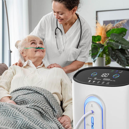 High Quality Portable 8 Liter Oxygen Concentrator Home Continuous Flow O2 Therapy Supply Concentrador De Oxigeno DEDAKJ Oxygene Concentrator