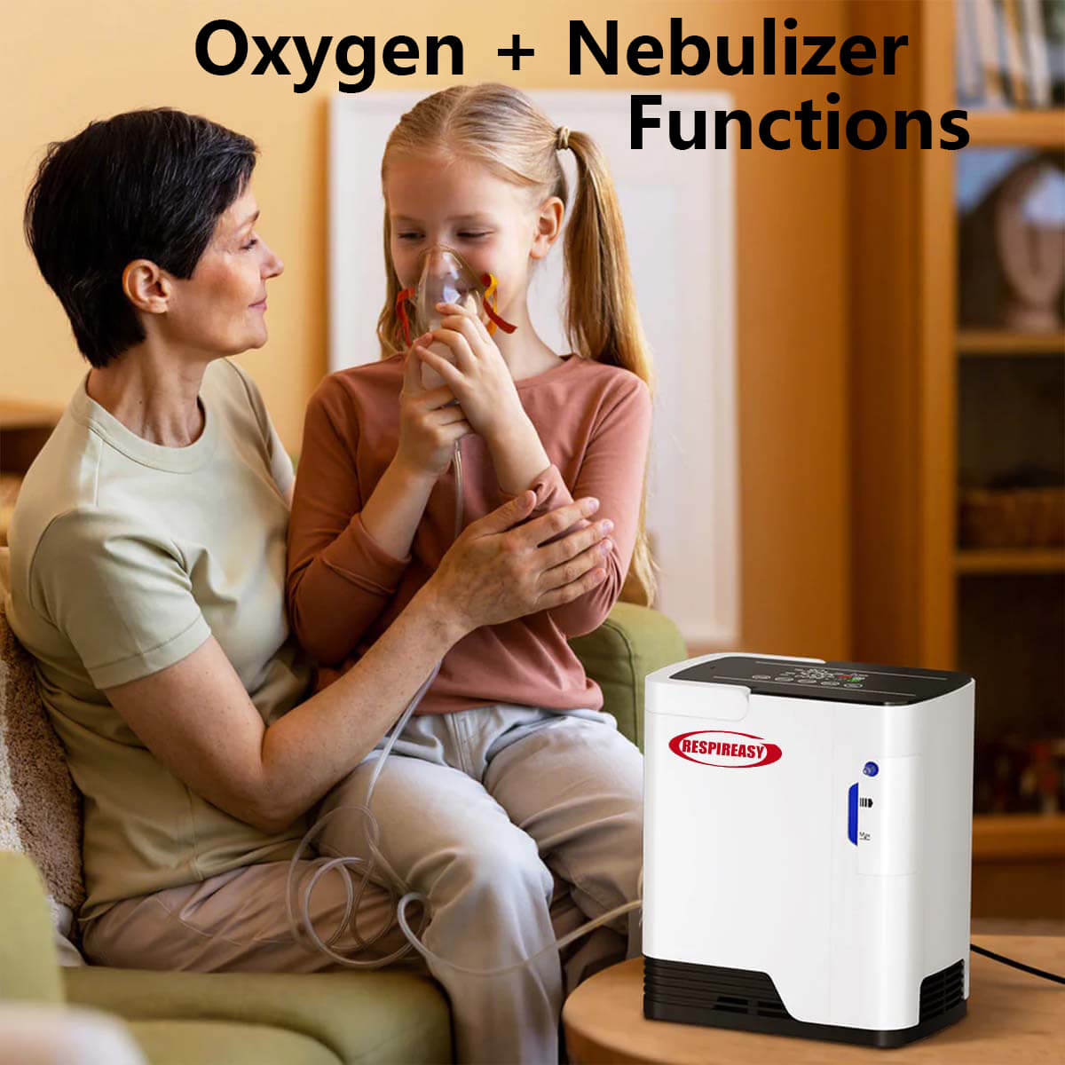 DEDAKJ Oxygen Concentrator 7L/min Adjustable Personal Care Portable Oxygen Generator O2 Making Machine for Home Use