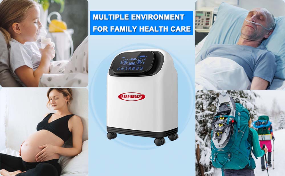 Concentrador de oxígeno doméstico DEDAKJ de 9 litros/minuto, concentrador portátil de O2 continuo, dispositivo de respiración de oxígeno para terapia personal. 