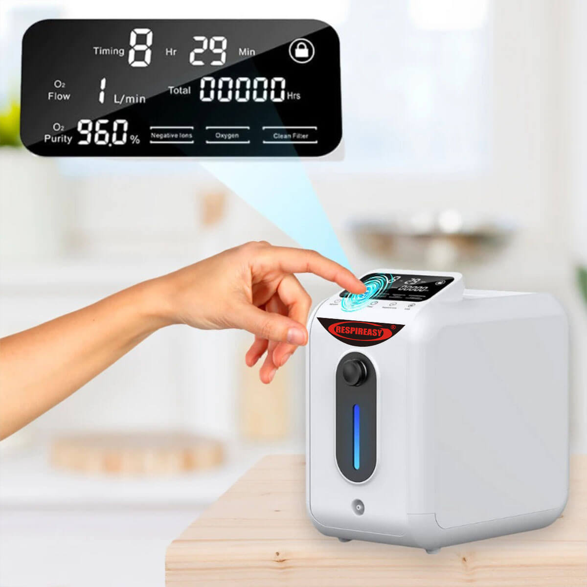 2025 For Sale 8LPM Oxygen Concentrator Continuous Flow Portable 1- 8 Liters O2 Machine Home Oxygen Supply Medical Oxy Therapy Equipment Maquina De Oxigenoterapia