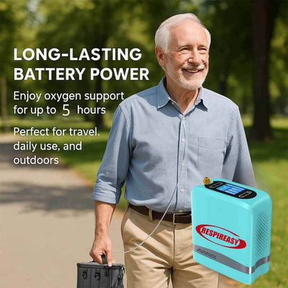 DEDAKJ Small Portable Oxygen Concentrator 7 L/min 93% High Pure Oxygen Rechargeable Battery Powered Compact Oxygen Making Machine for Home & Outdoor Use