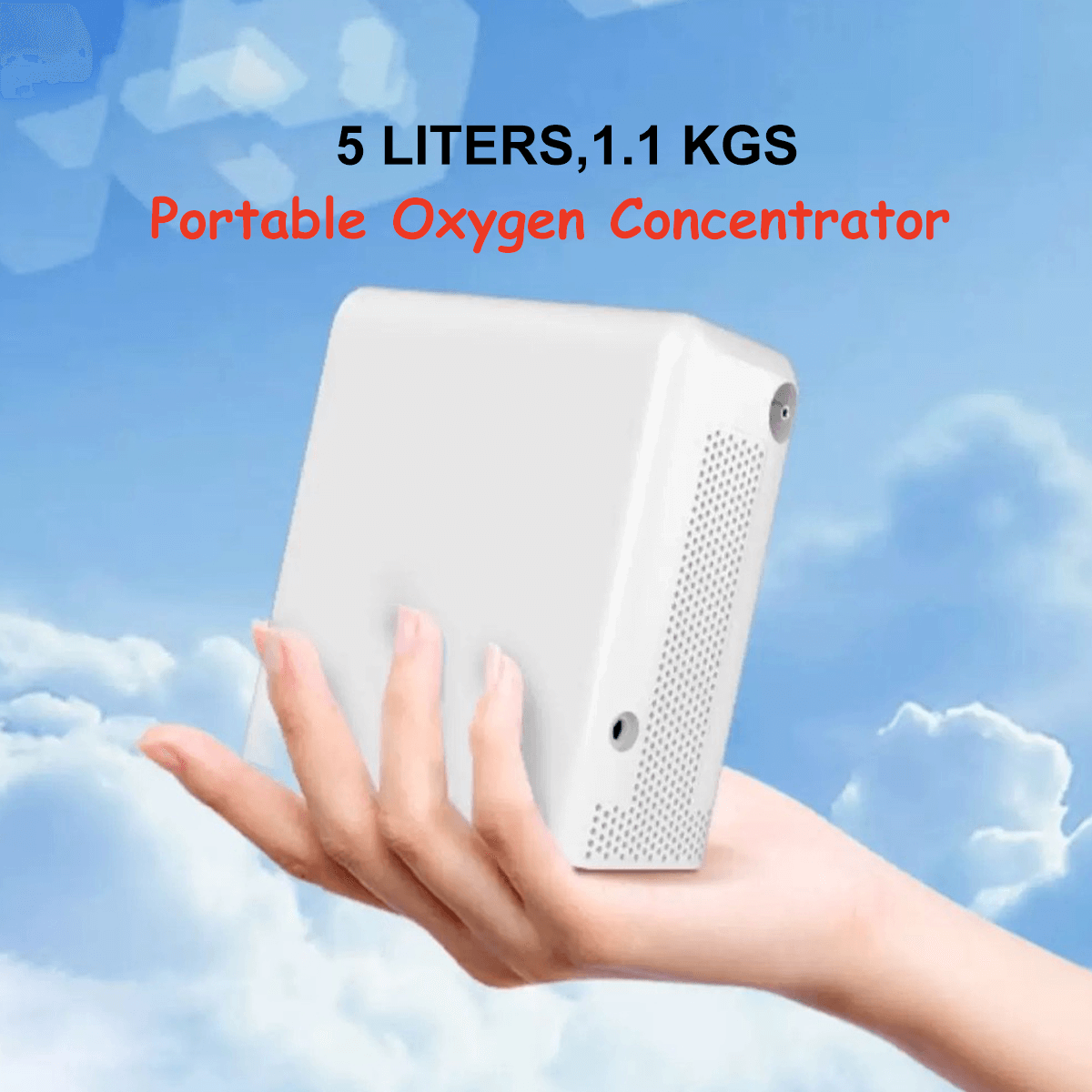 1.1kg Lightweight Portable Travel Oxygen Concentrator 1-6L Mini O2 Generator Battery Powered Oxygen Making Machine with Backpack