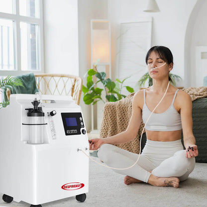 Buy FDA Approved Medical Grade Oxygen Concentrator RESPIREASY dedakj 5-10 Liters Continuous Flow O2 Generator for Home Therapy, 72-Hour Operation, Night & COPD Support