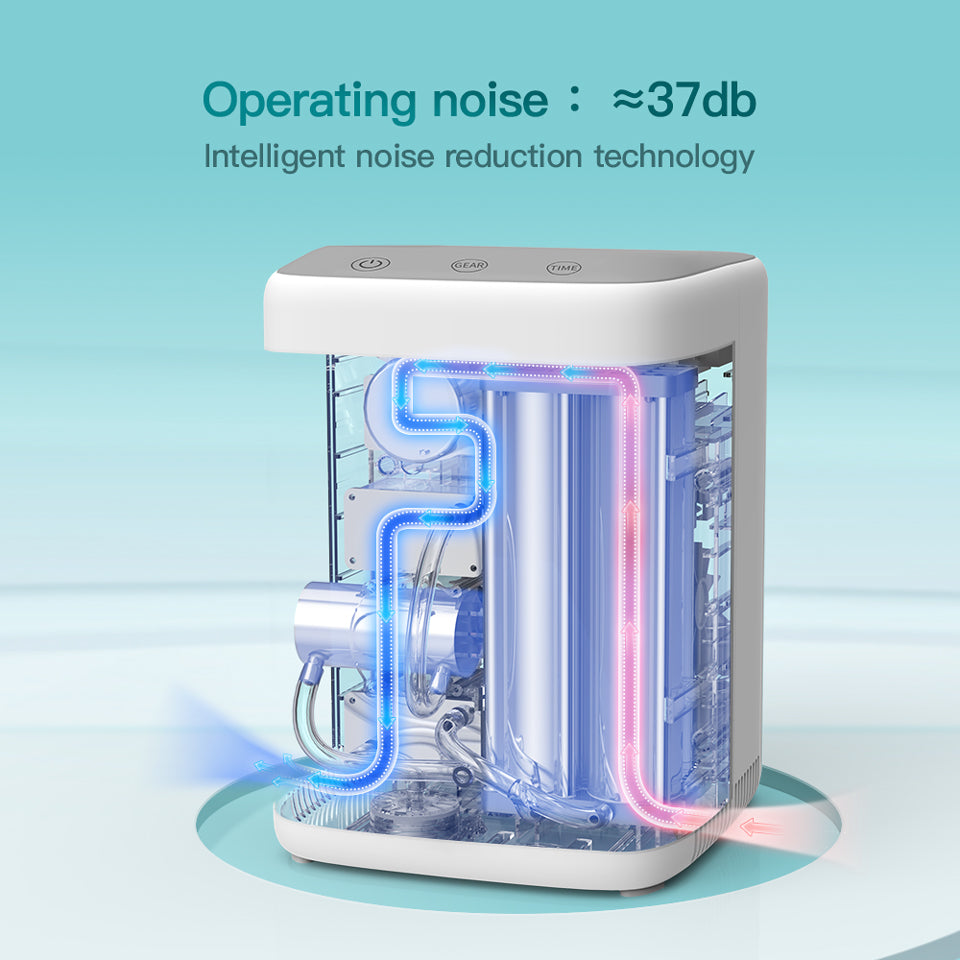 DEDAKJ Concentrador de oxígeno de flujo continuo portátil 7 litros/min 93% Generador de concentrador de oxígeno de respiración en el hogar de alta concentración (2023 versión actualizada más reciente)