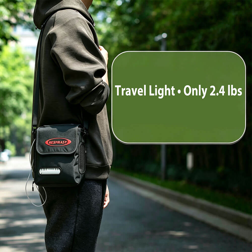 Lightweight 2.4lbs Portable DEDAKJ Oxygen Concentrator 1-6L/Min 95% Purity Air O2 Making Generator Machine for Travel Outgoing