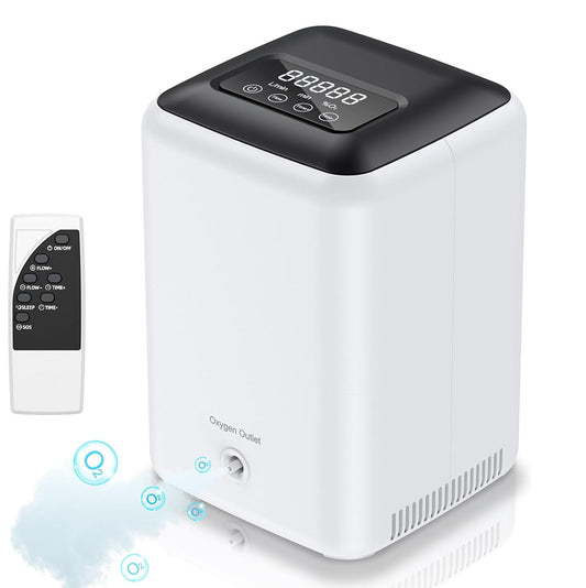 2024 Newest DEDAKJ Portable Oxygen Concentrator Continuous Flow 7 LPM Oxygen Making Machine Mini Lightweight Car Use Oxygen Generator for Home
