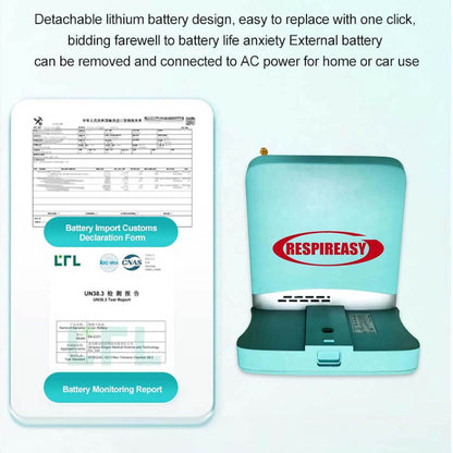 DEDAKJ Small Portable Oxygen Concentrator 7 L/min 93% High Pure Oxygen Rechargeable Battery Powered Compact Oxygen Making Machine for Home & Outdoor Use