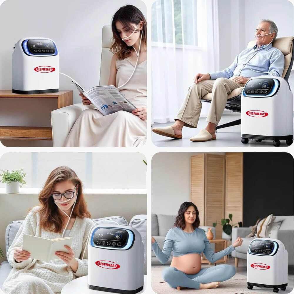 Buy 9L Oxygen Concentrator dedakj Adjustable Continuous O2 93% Purity Portable High Concentration Oxygen Machine with Atomization Voice Low Noise