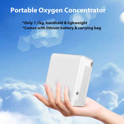 Compre Concentrador de oxígeno recargable portátil compacto de 3 litros, máquina generadora de oxígeno O2 de flujo continuo para viajes con paquete 