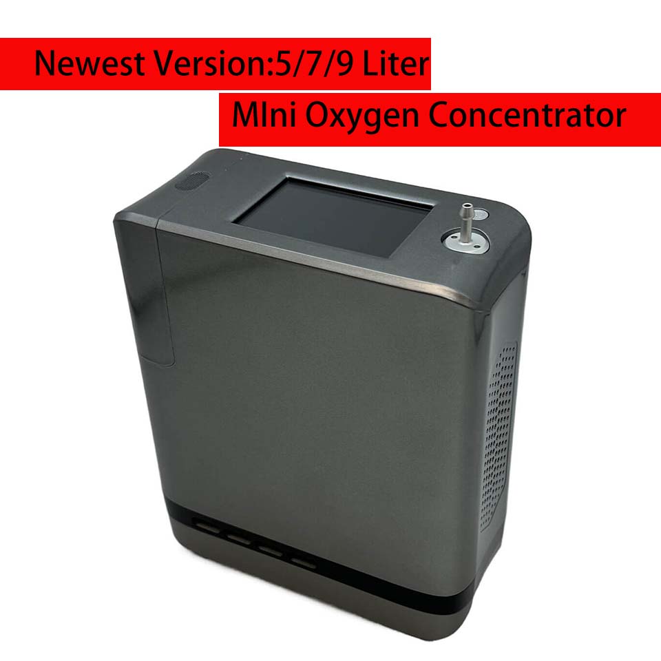 Best Mini Portable Oxygen Concentrator POC 5 Liter Small Lightweight Oxygen Generator O2 Breathing Machine Mobile Compact Maquina De Oxígeno Portátil for Outdoor Travel (Battery Powered, with Backpack)